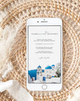SANTORINI Wedding Invite Set Digital Card