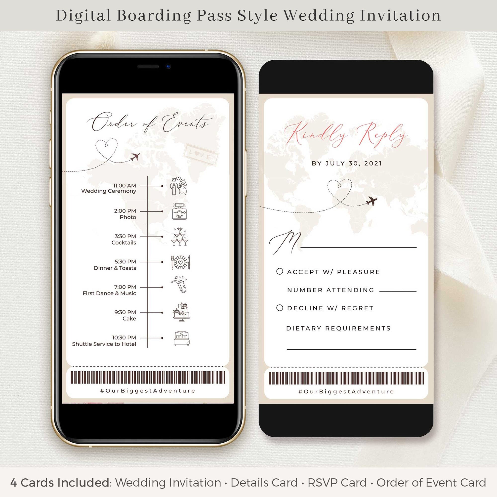 SOFIA Destination Wedding Invitation &amp; Save the Date Bundle
