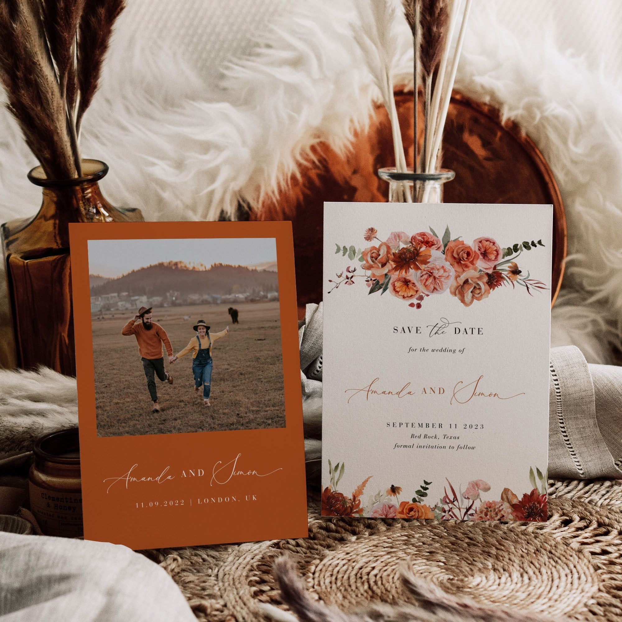 SCARLETT Boho Save the Date Template