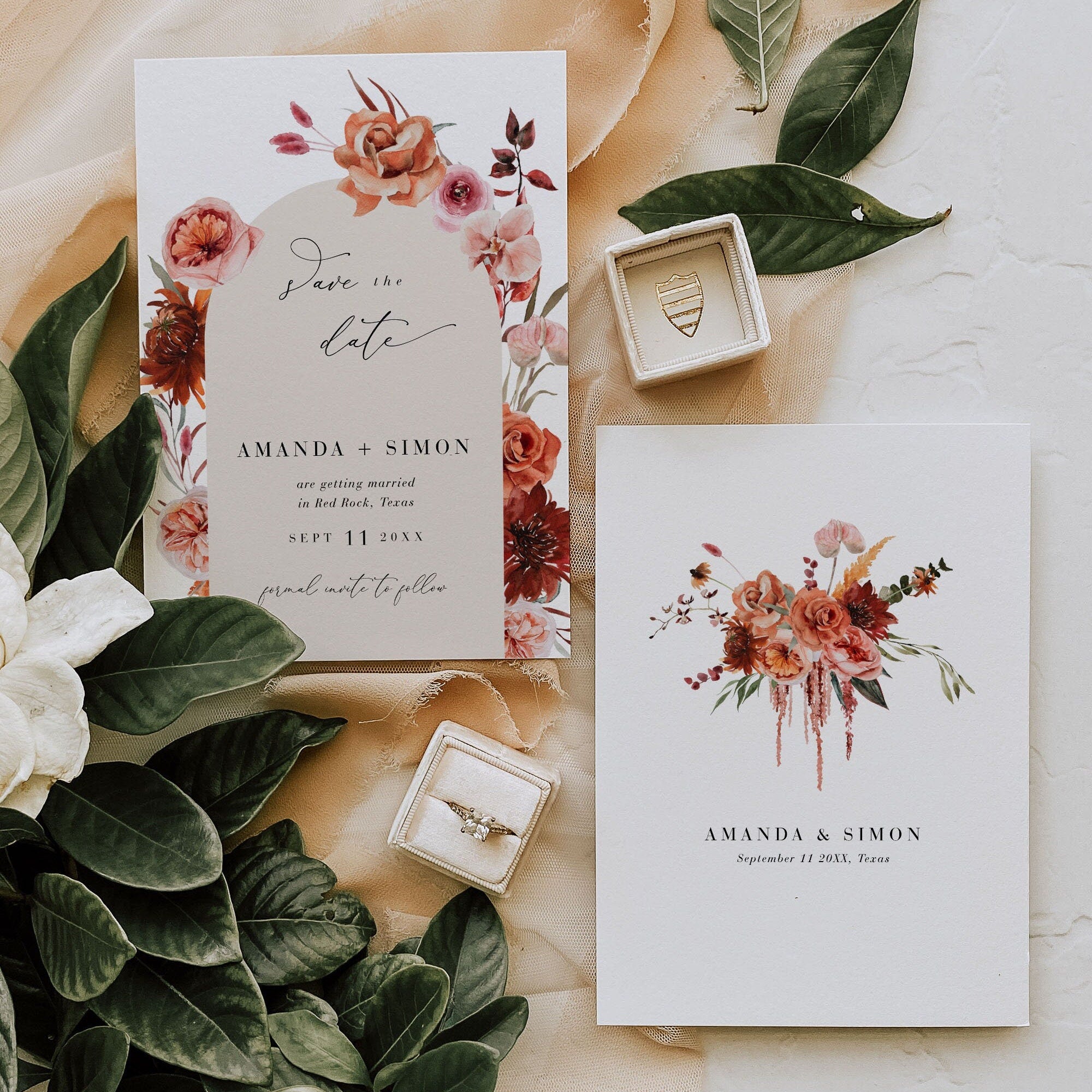 SCARLETT Boho Wedding Save the Date Template