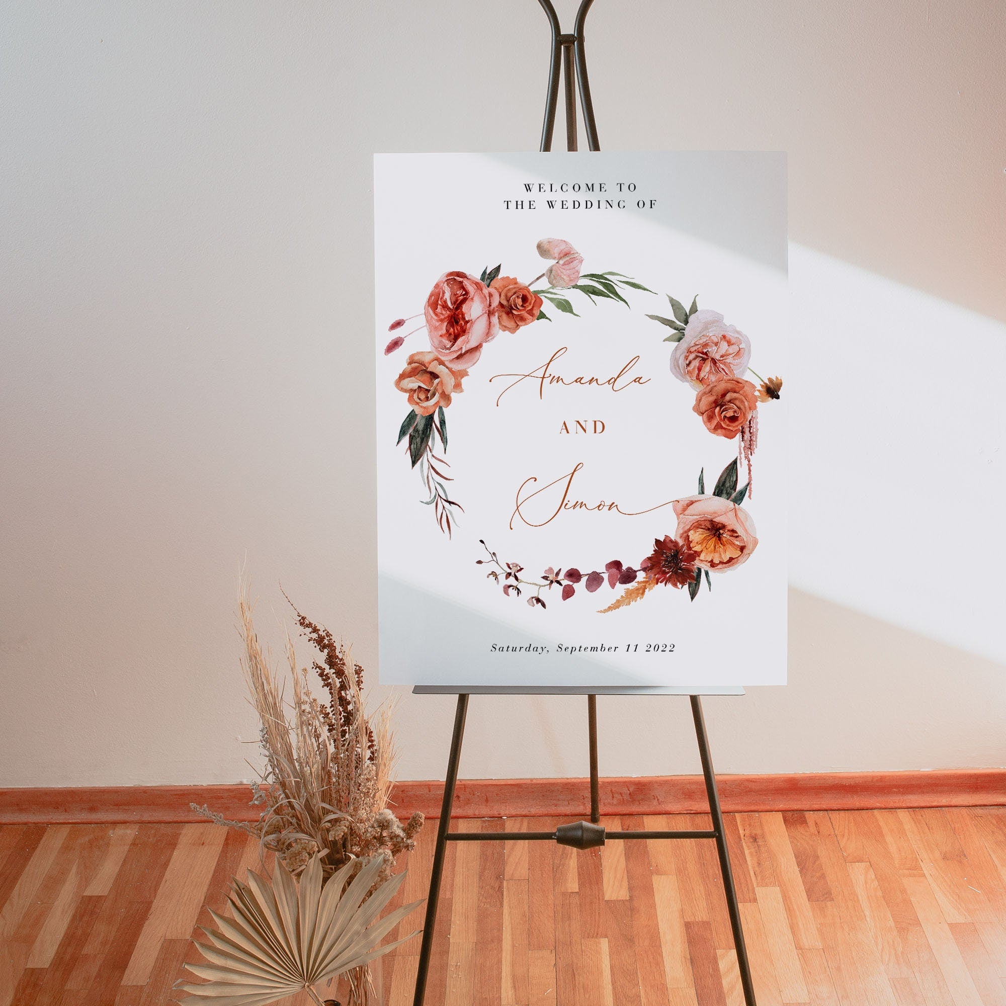 SCARLETT Boho Wedding Welcome Sign Template