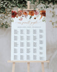 SCARLETT Boho Seating Chart Template Alphabetical Order