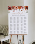 SCARLETT Boho Seating Chart Template Alphabetical Order
