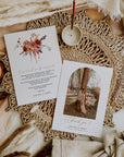 SCARLETT Template for Wedding Thank You Cards Boho Style