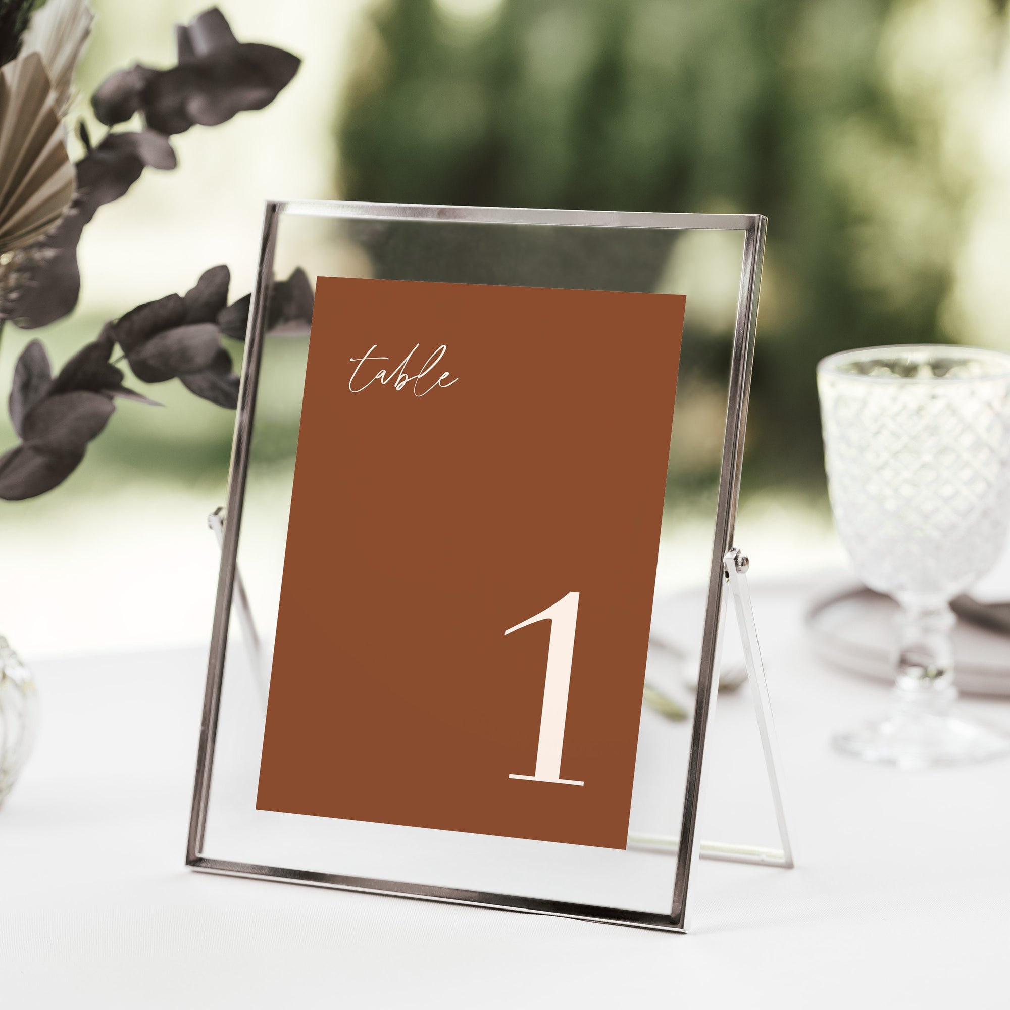 SIENNA Terracotta Table Numbers Wedding Printable
