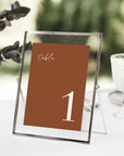 SIENNA Terracotta Table Numbers Wedding Printable