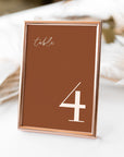 SIENNA Terracotta Table Numbers Wedding Printable