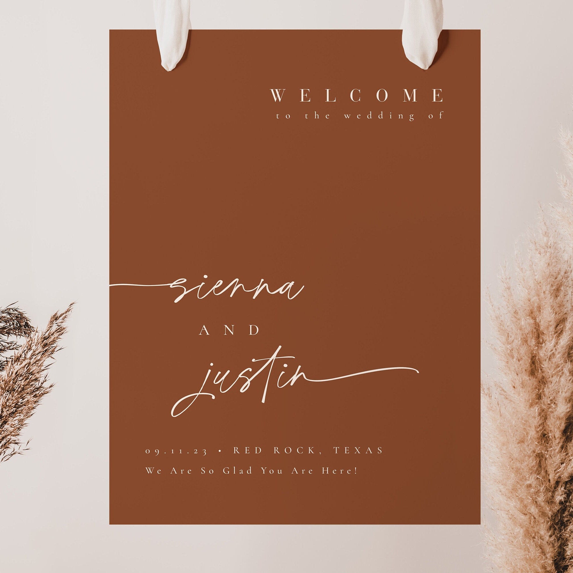 SIENNA Terracotta Wedding Sign Printable