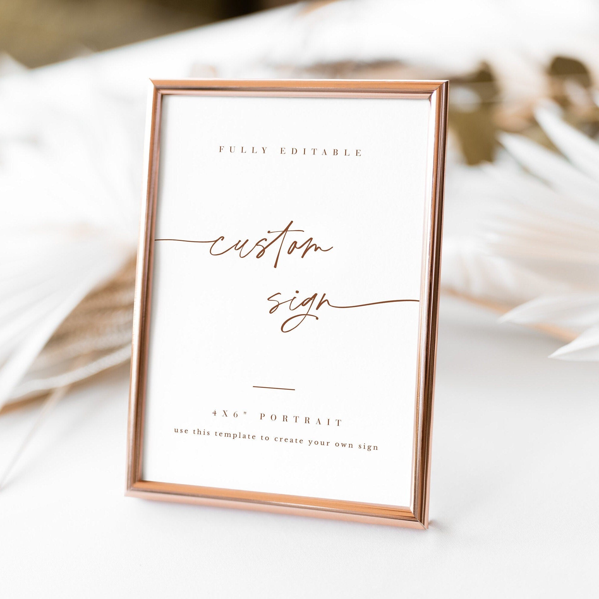 SIENNA Terracotta Wedding Sign Template Small