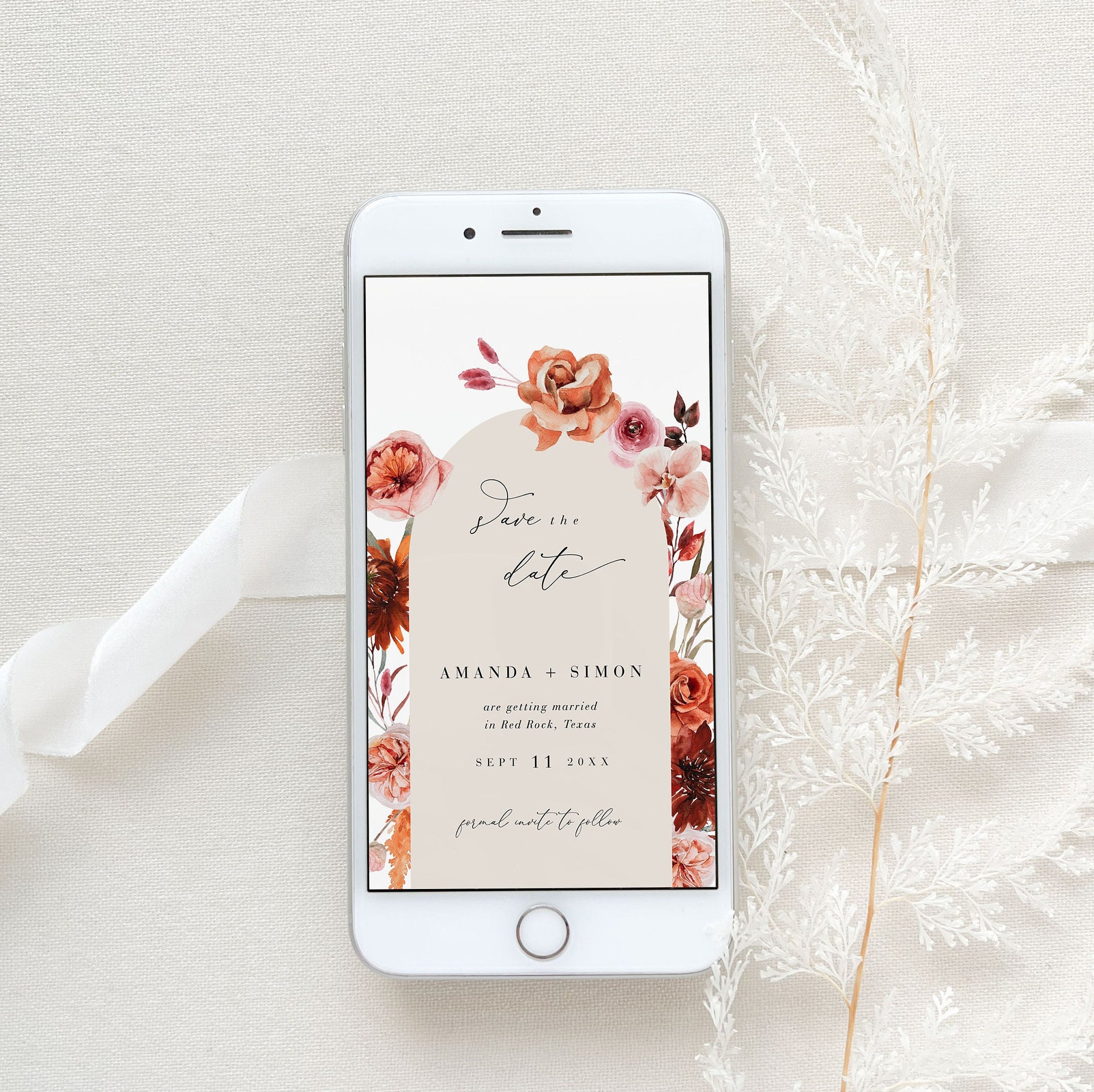 SCARLETT Boho Save the Date Electronic