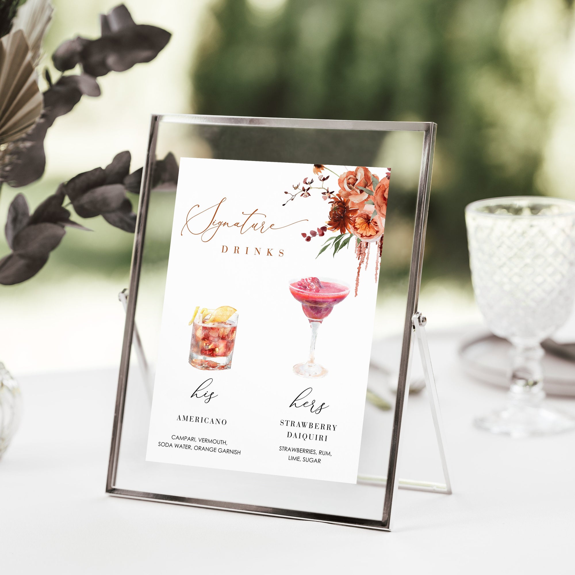 SCARLETT His and Hers Cocktail Sign Template