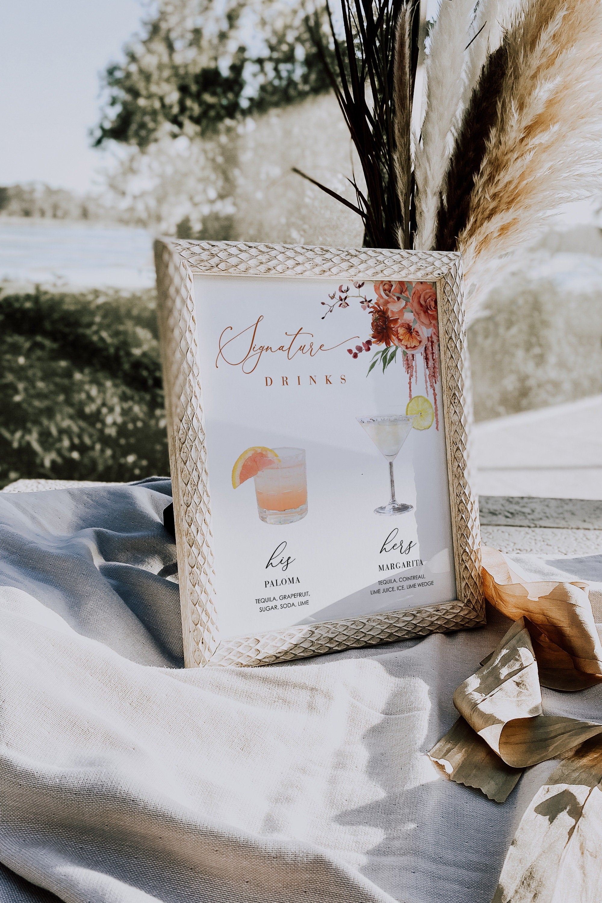 SCARLETT His and Hers Cocktail Sign Template