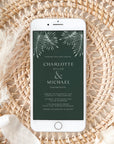 Monstera Wedding Invitation Electronic Card
