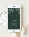 Monstera Wedding Invitation Electronic Card