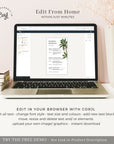 Tropical Wedding Itinerary Template Digital Card