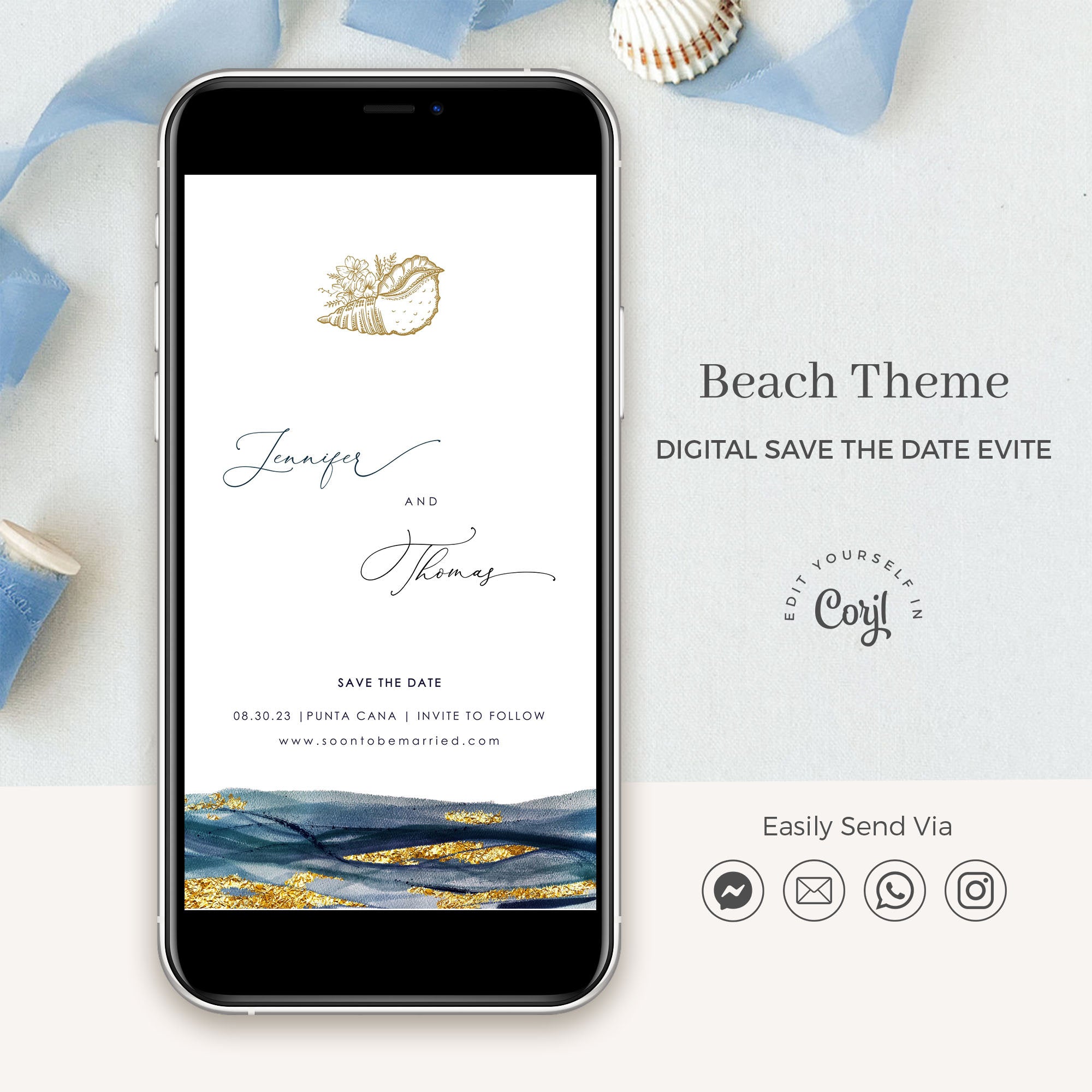 NOA Nautical Save the Date Electronic Card