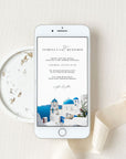 SANTORINI Wedding Invite Set Digital Card