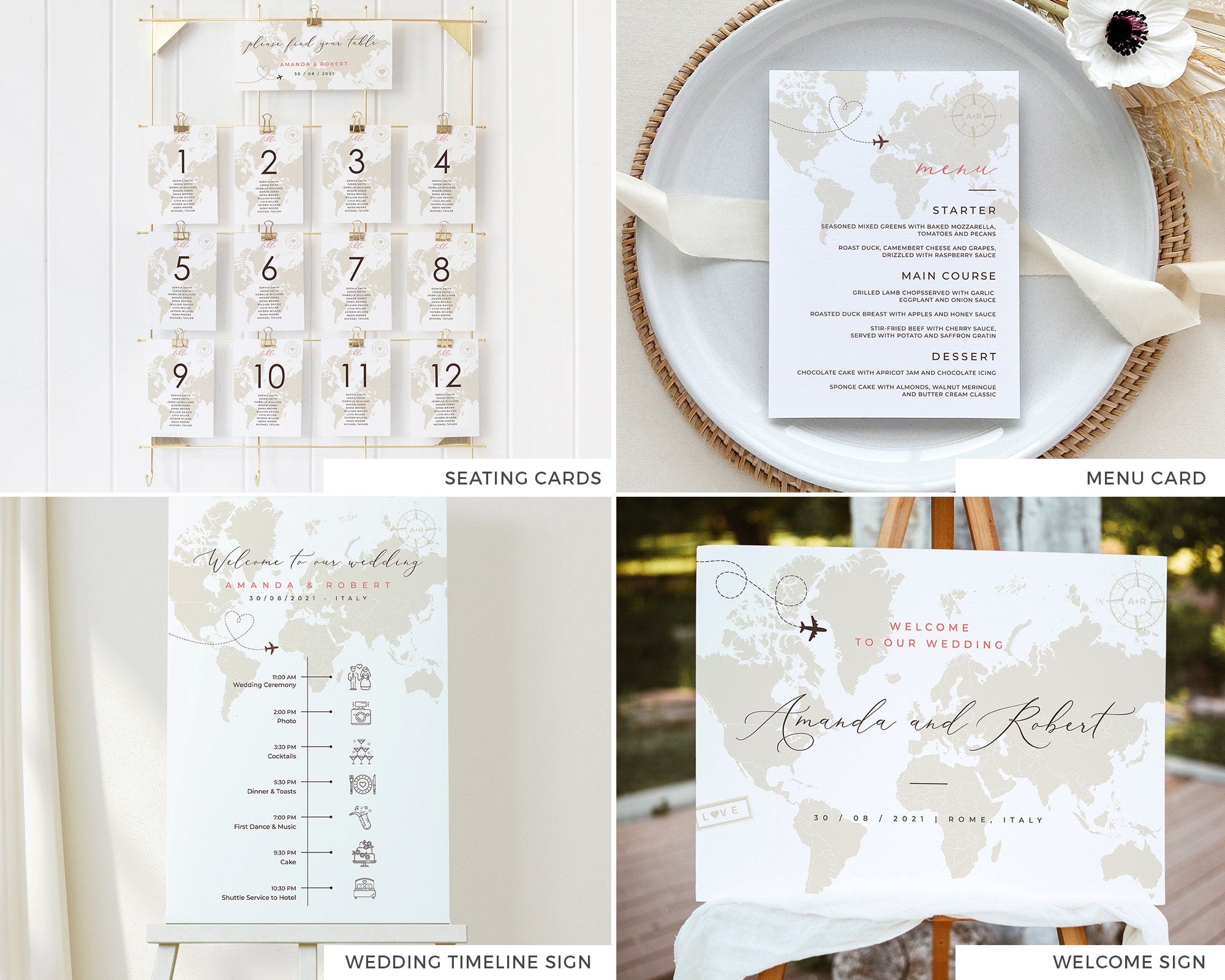 SOFIA Destination Wedding Invitation Bundle Template