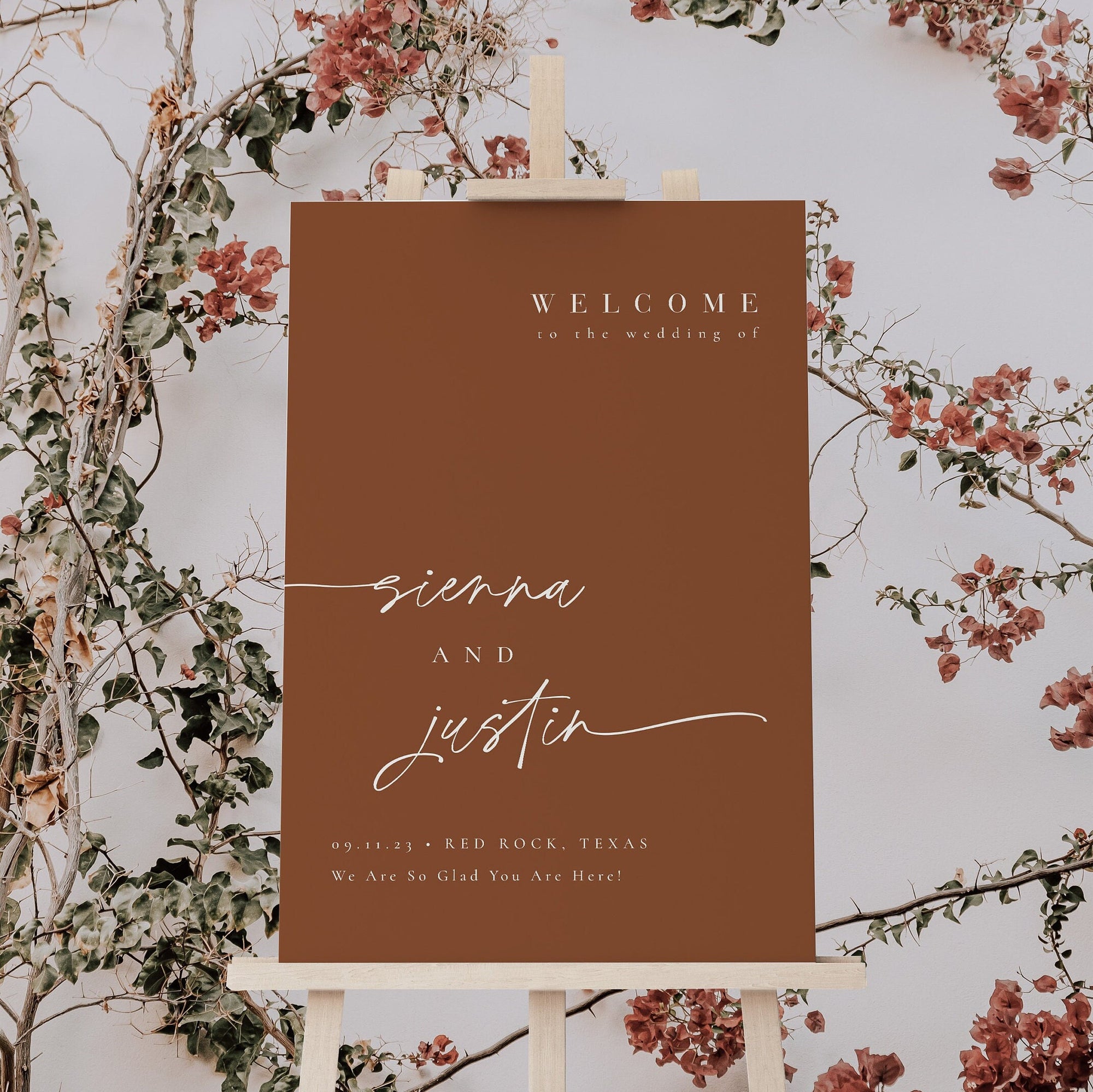 SIENNA Terracotta Wedding Sign Printable