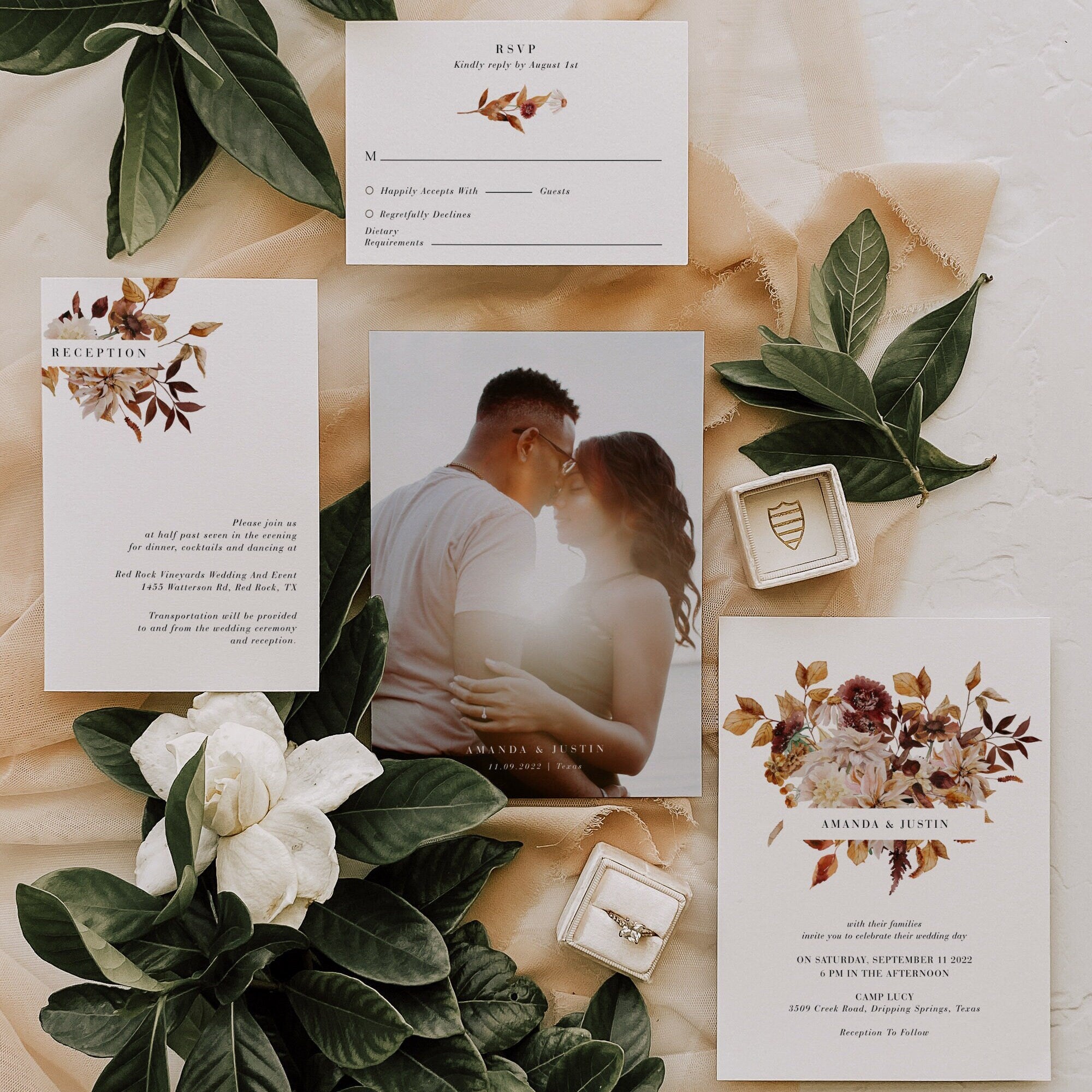 MARIGOLD Autumn Wedding Invite Template Set