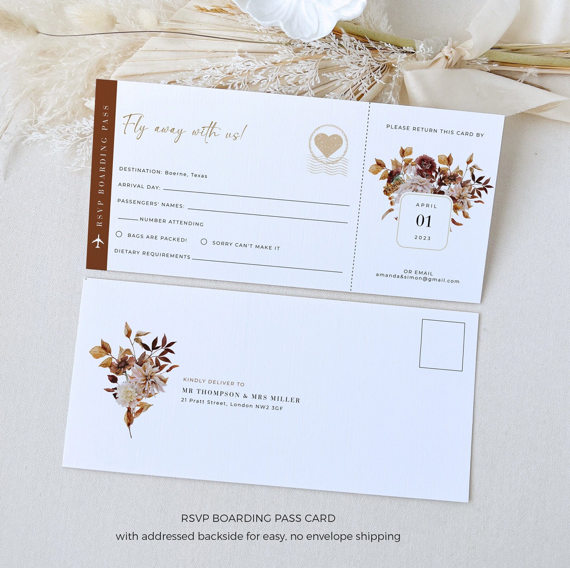 MARIGOLD Passport Wedding Invitation Template