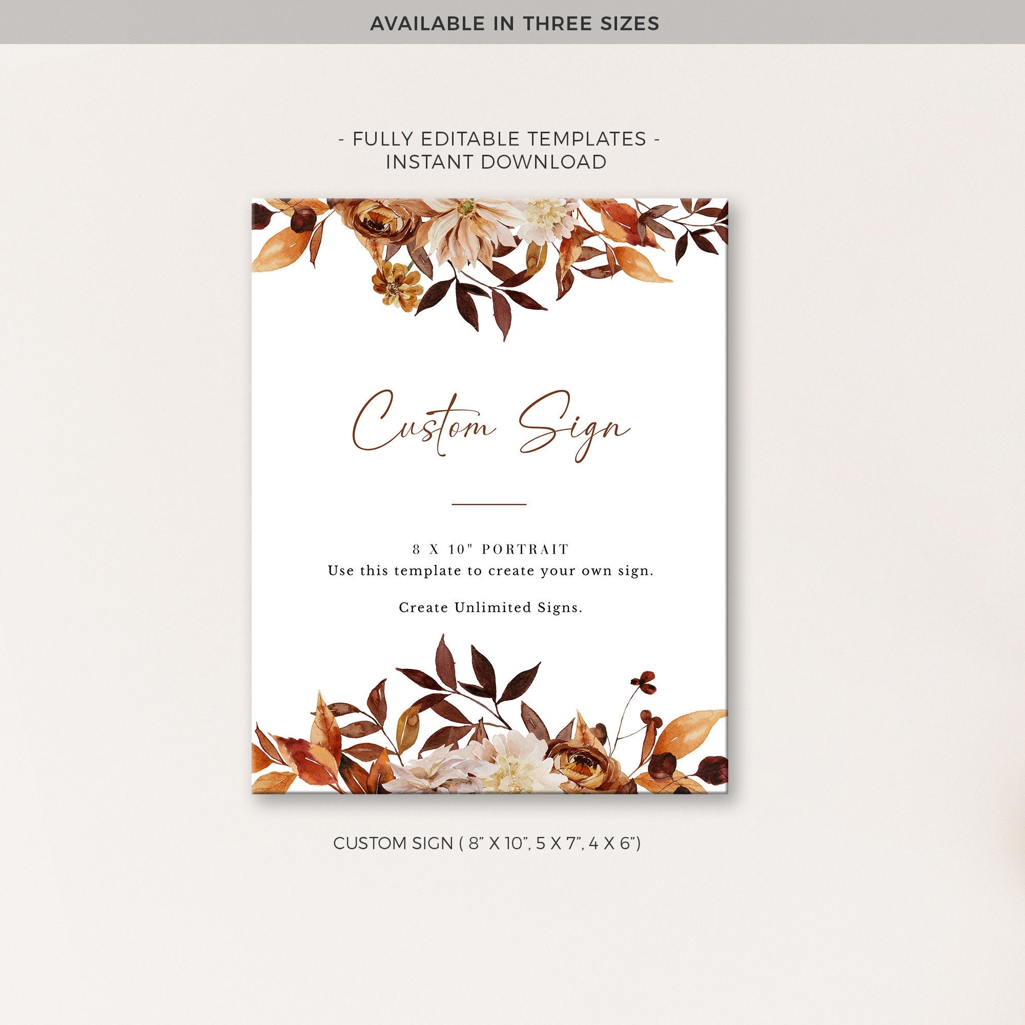MARIGOLD Printable Wedding Table Sign