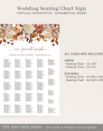MARIGOLD alphabetical wedding seating chart template
