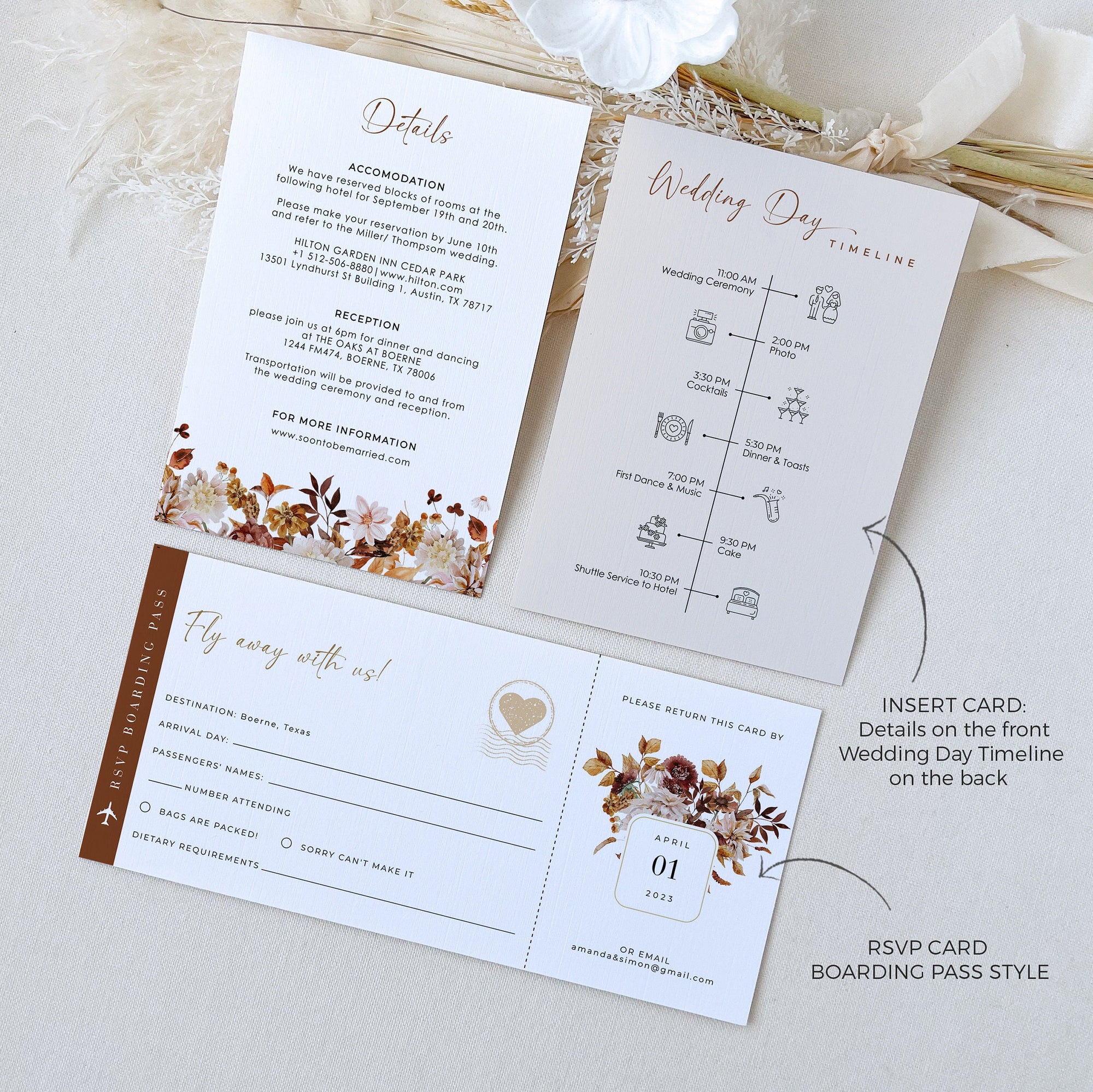 MARIGOLD Passport Wedding Invitation Template