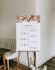 MARIGOLD Fall Wedding Order of Events Sign Template