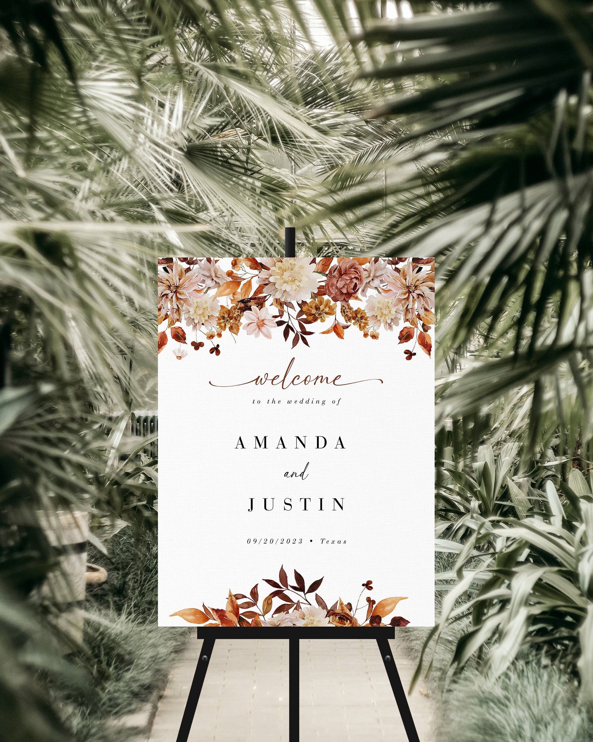 MARIGOLD fAll Wedding Welcome Sign Diy Template