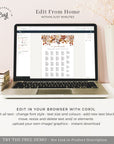 MARIGOLD alphabetical wedding seating chart template