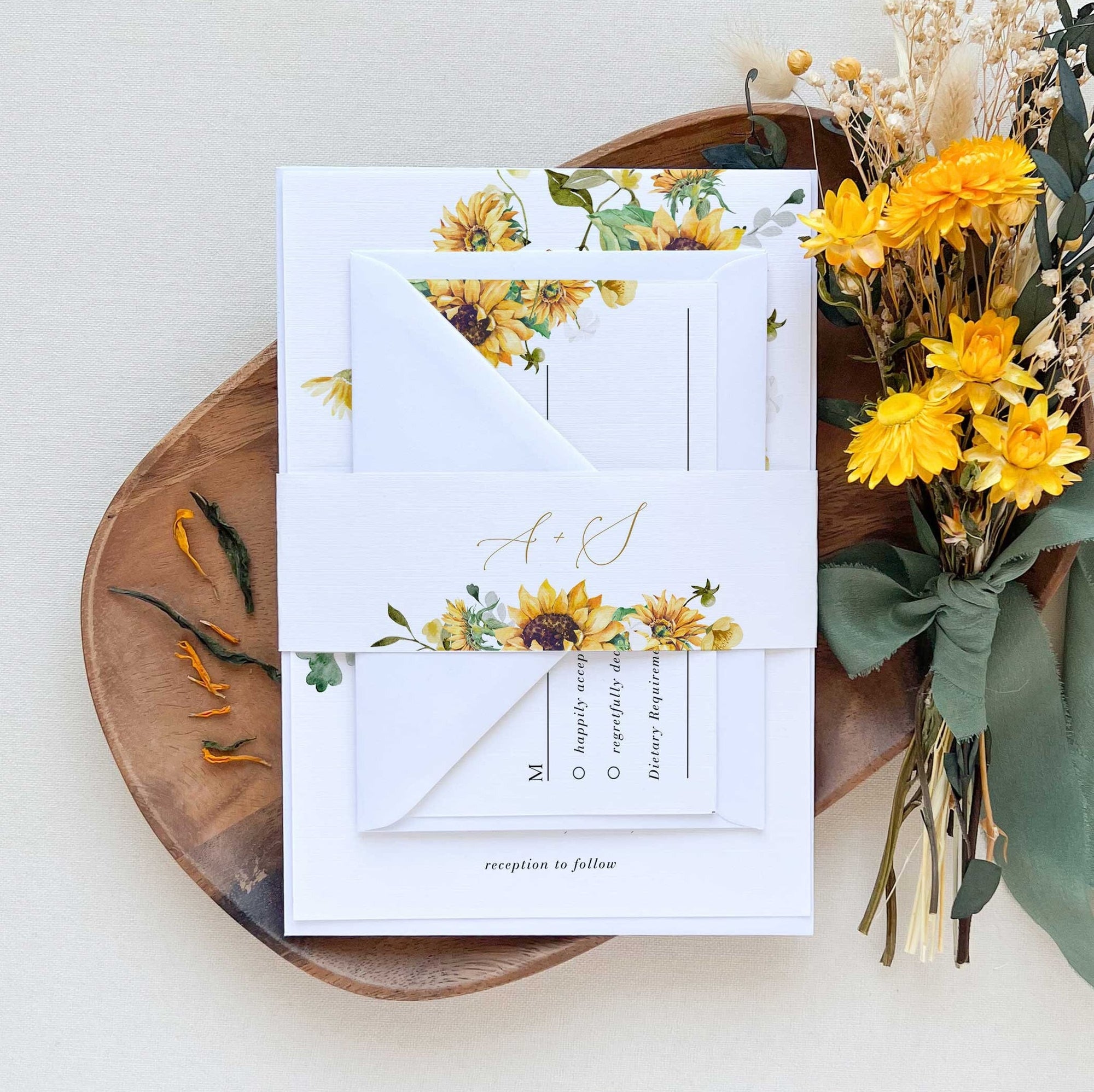 MARISOL Rustic Wedding Invitation Set Template