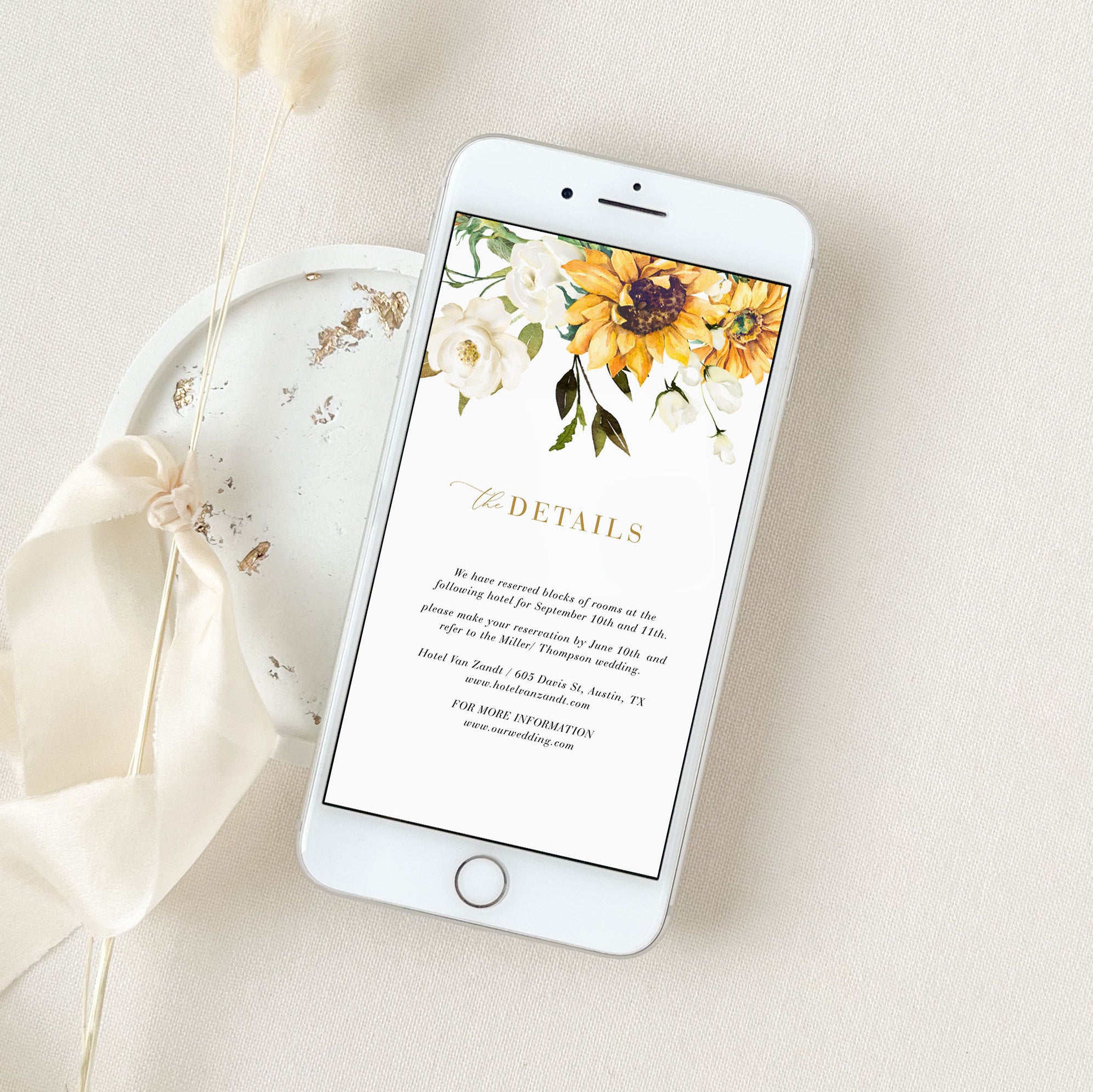 MARISOL Rustic Sunflower Wedding Invitation Digital