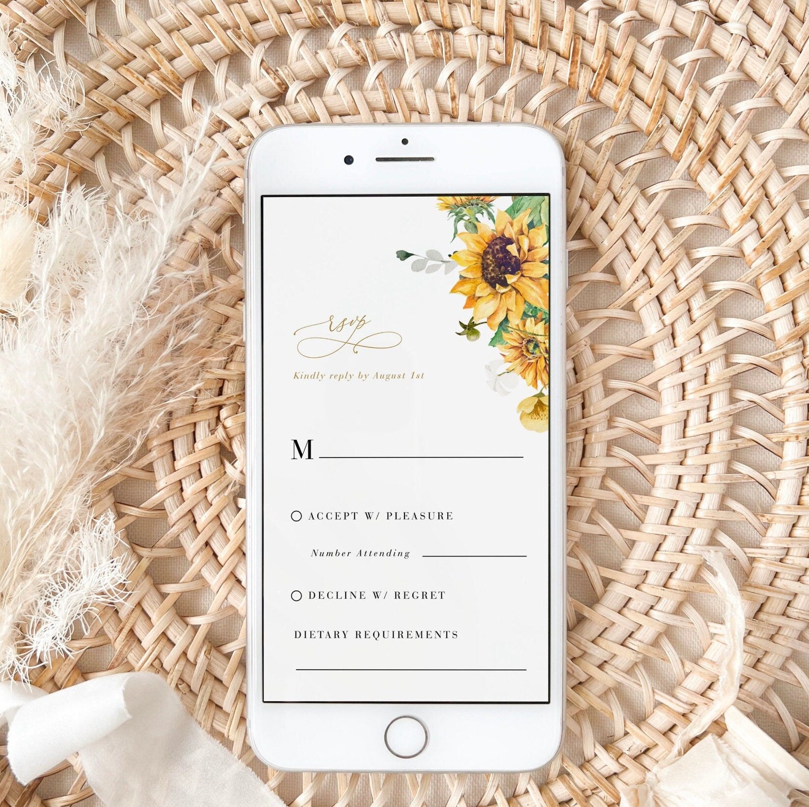 MARISOL Rustic Electronic Wedding Invitation and Rsvp