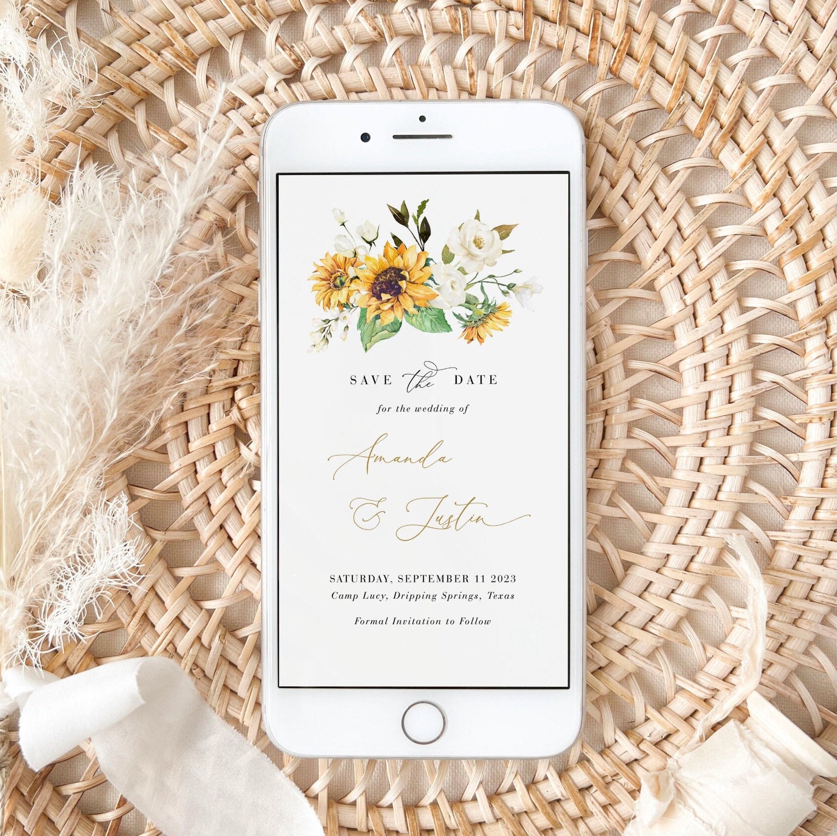MARISOL Sunflower Save the Date Electronic Template
