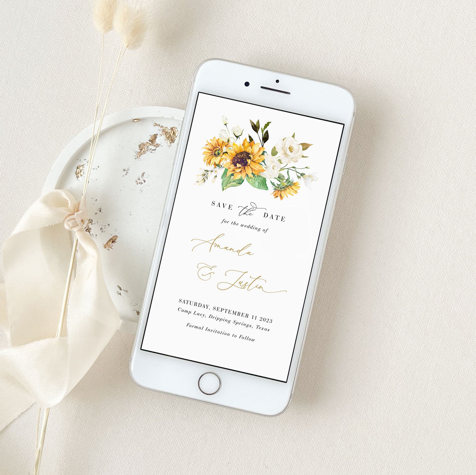 MARISOL Sunflower Save the Date Electronic Template