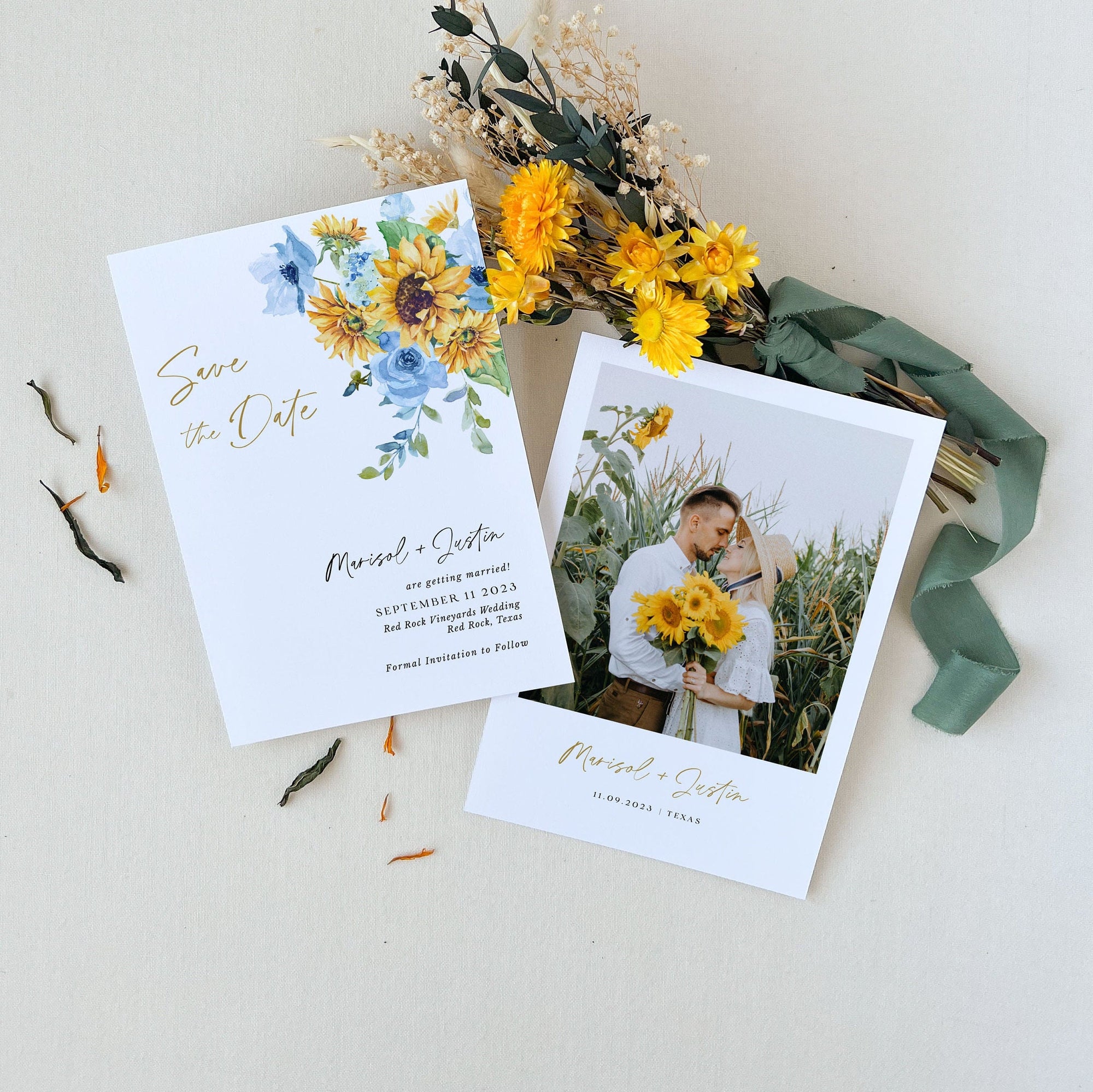 IVY Printable Save the Date template with Photo