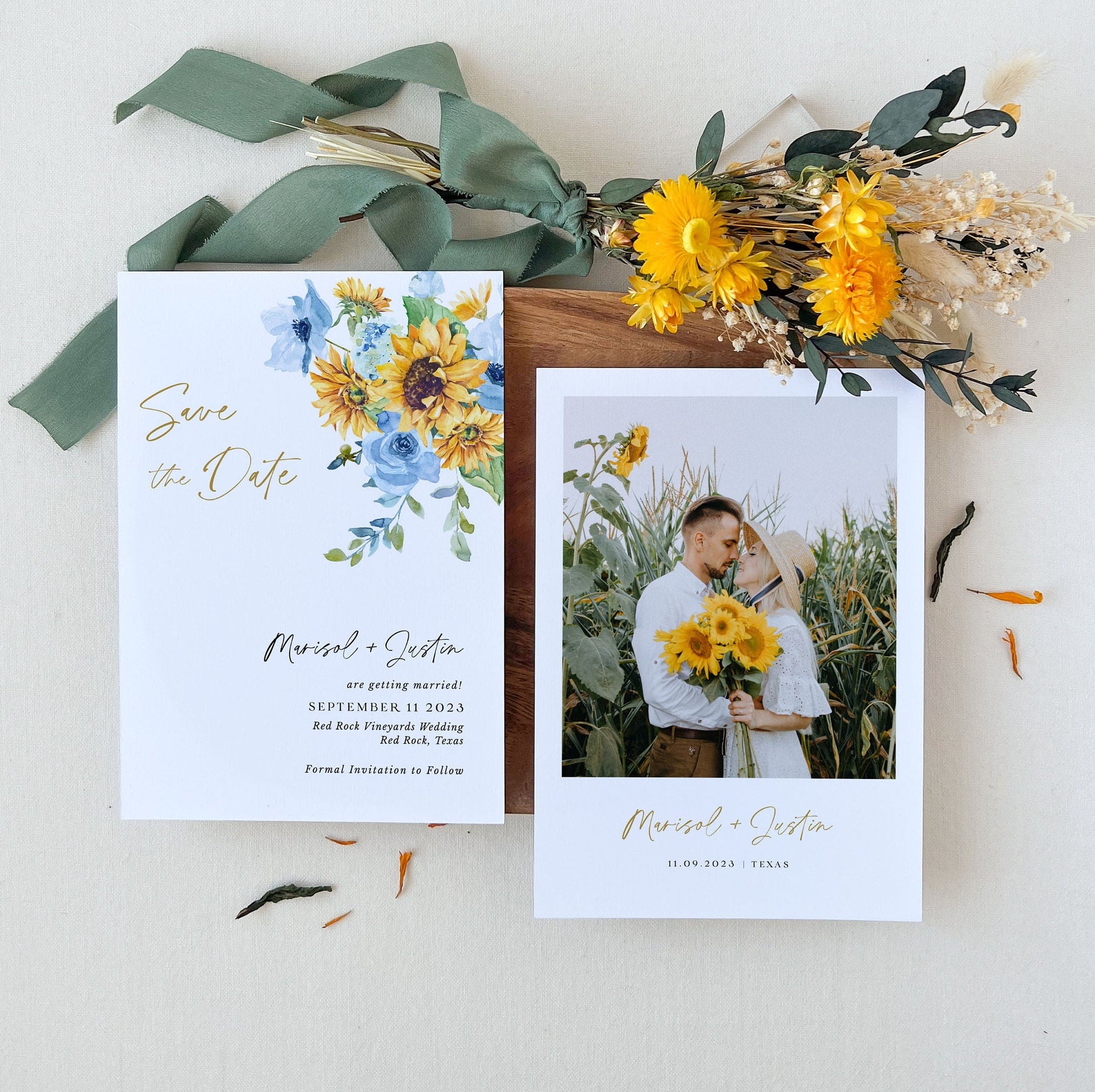 IVY Printable Save the Date template with Photo