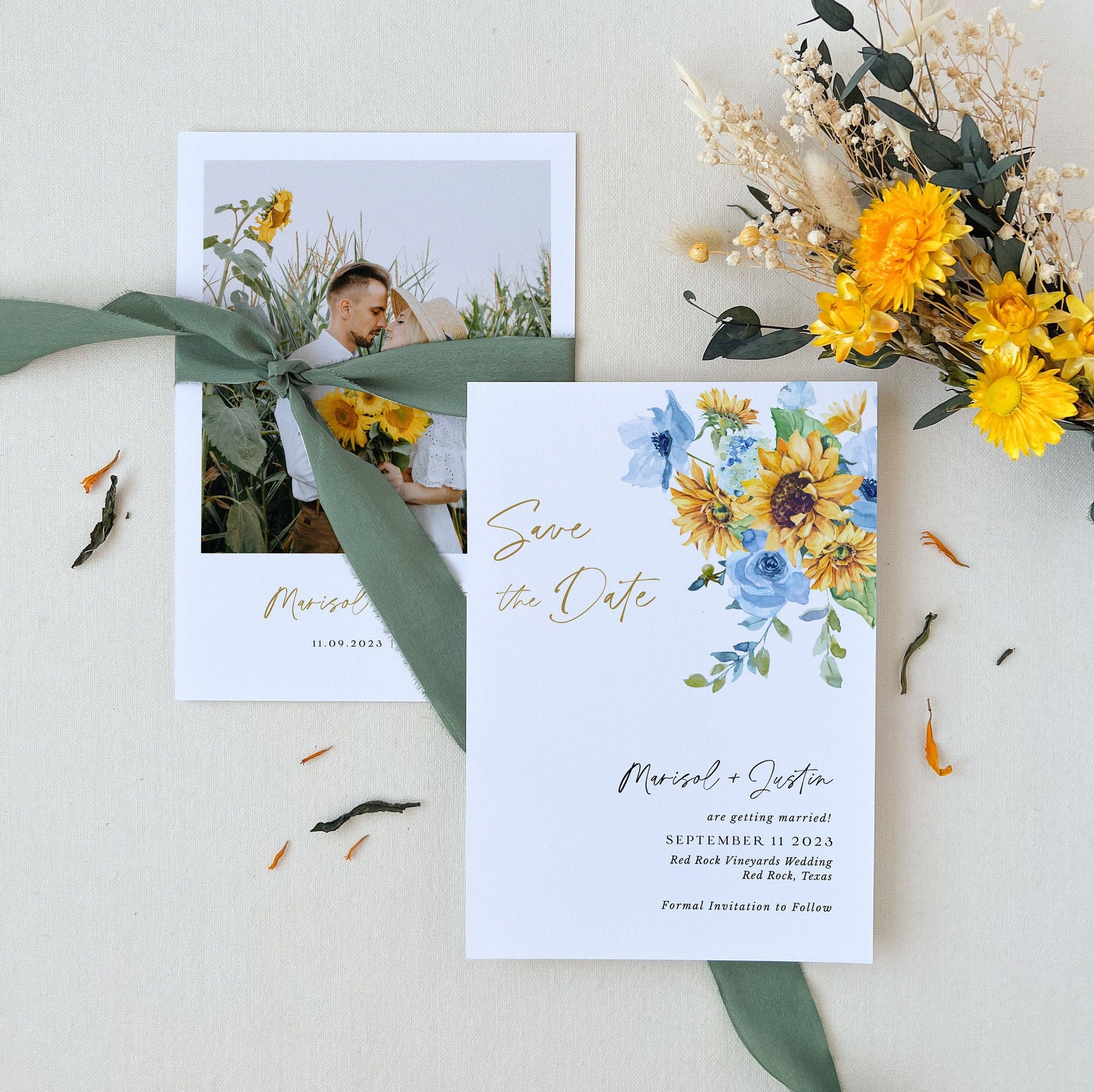 IVY Printable Save the Date template with Photo