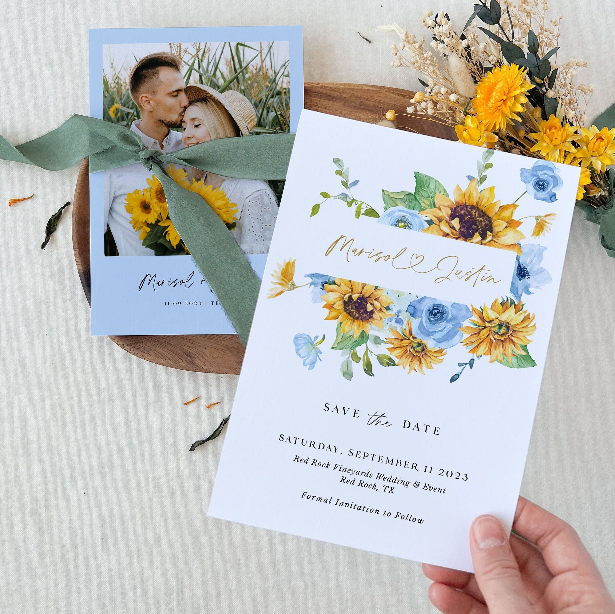 IVY Printable Floral Save the Date with Photo
