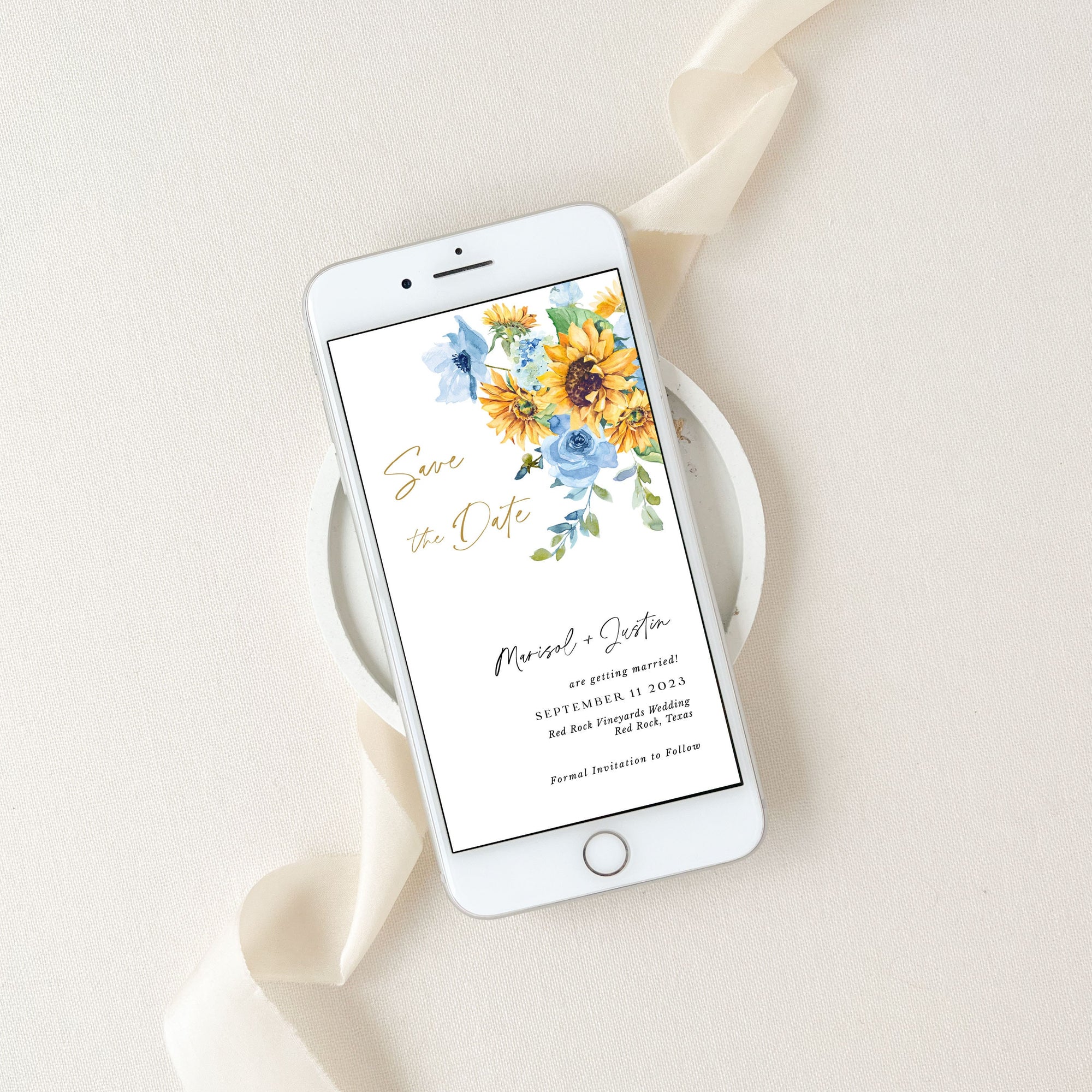 IVY Rustic Wedding Save the Date Digital