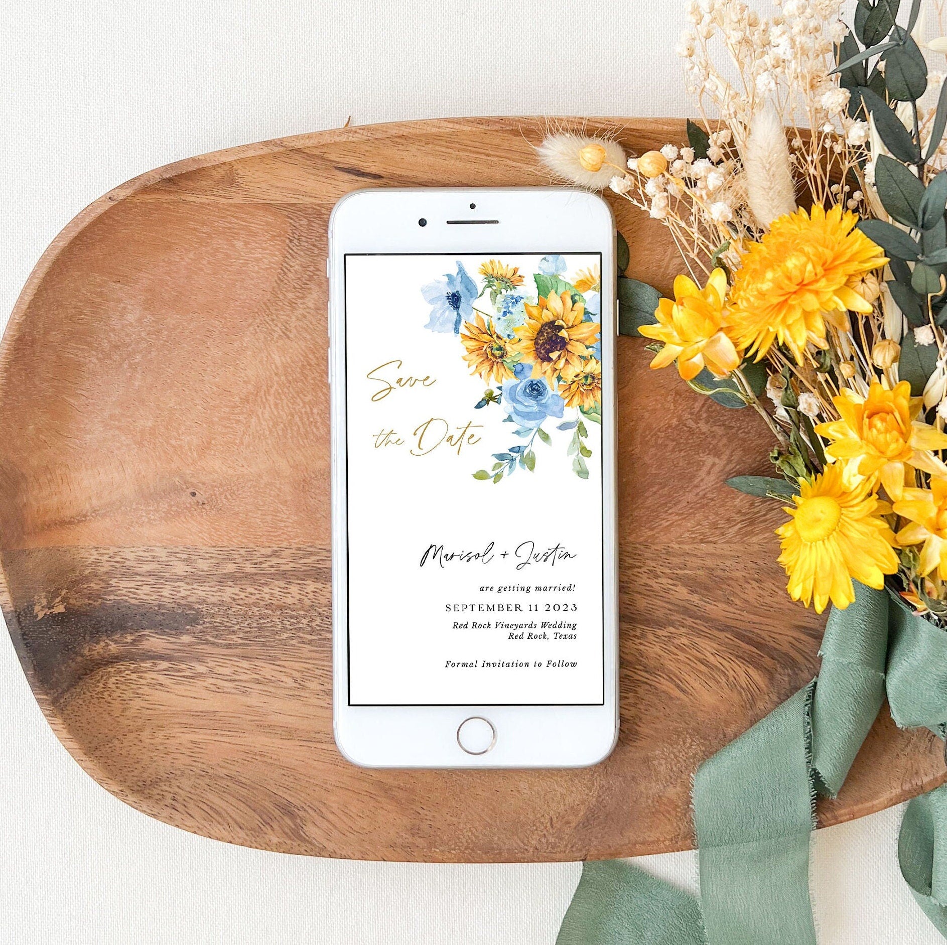 IVY Rustic Wedding Save the Date Digital