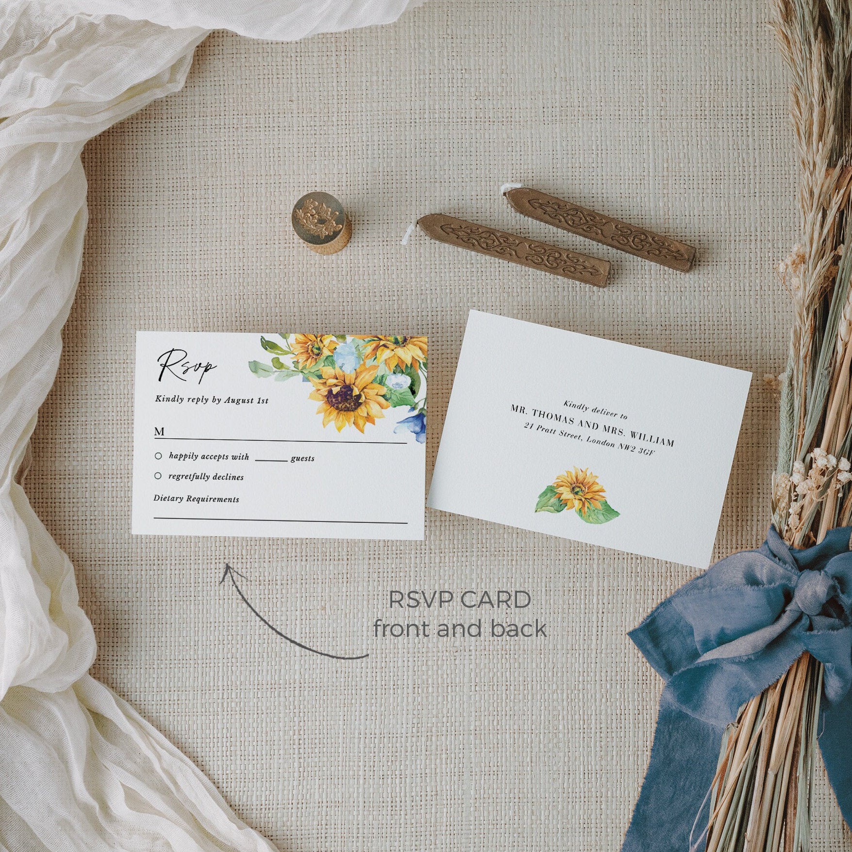 IVY Rustic Wedding Invitation Suite Template