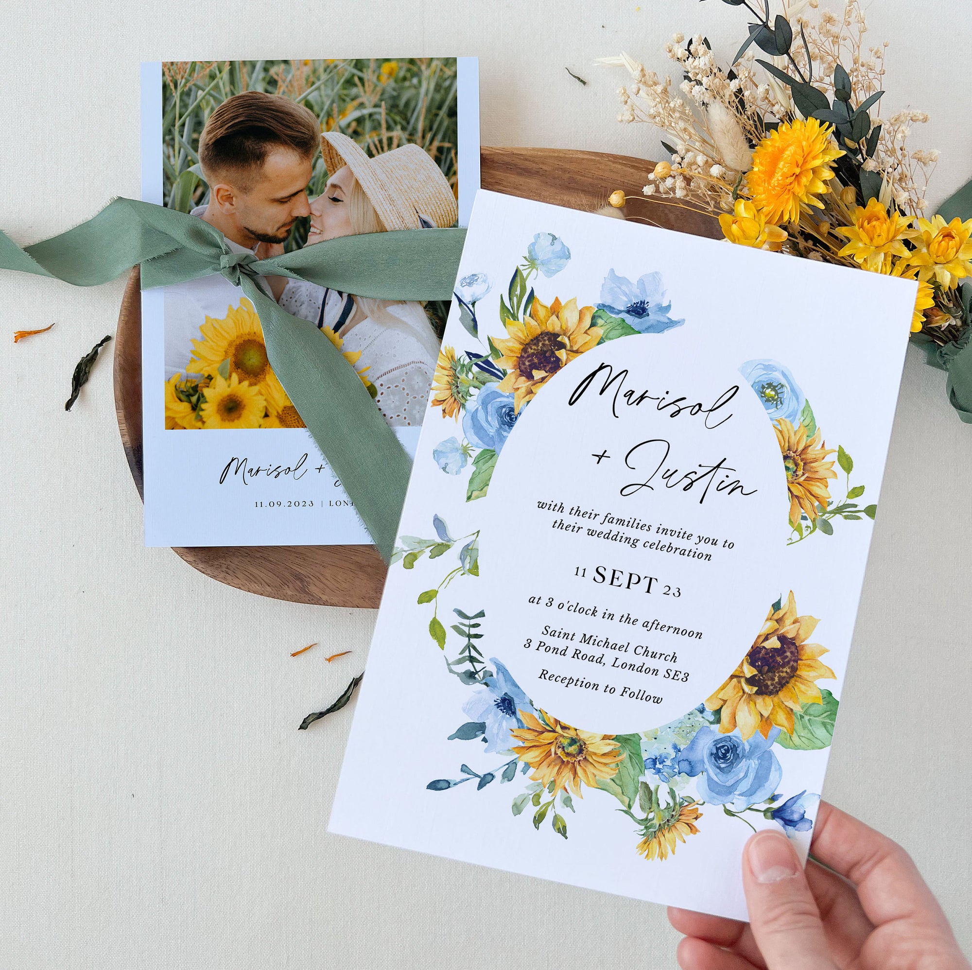 IVY Rustic Wedding Invitation Suite Template