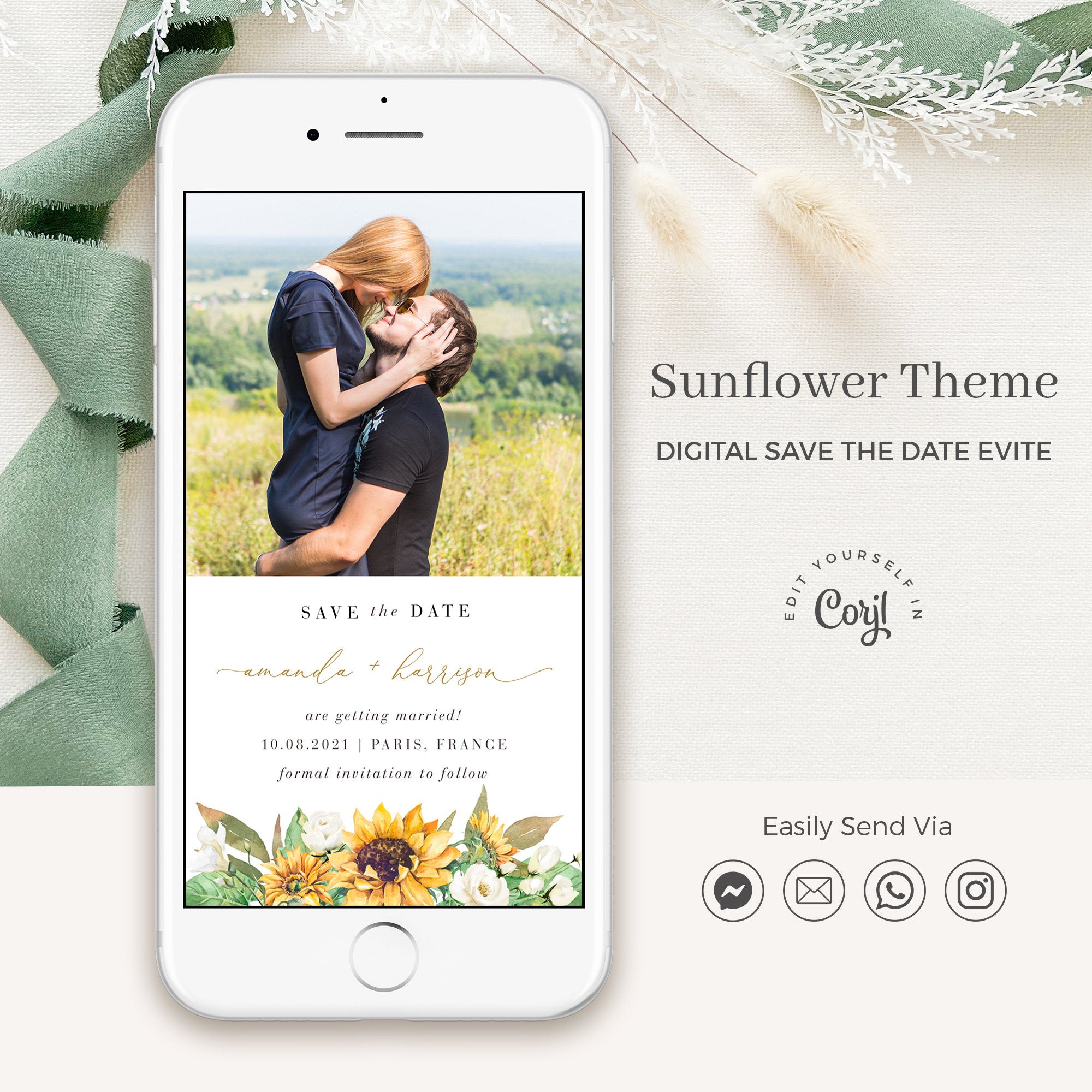 MARISOL Sunflower Save the Date Digital