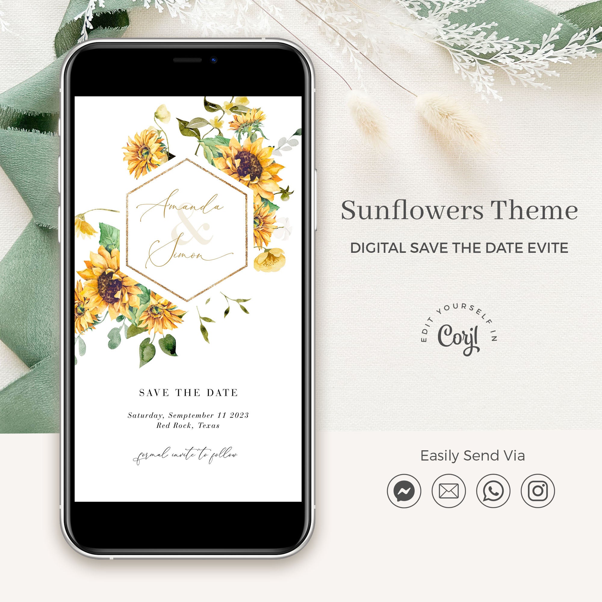 MARISOL Whimsical Wedding Save the Date Digital