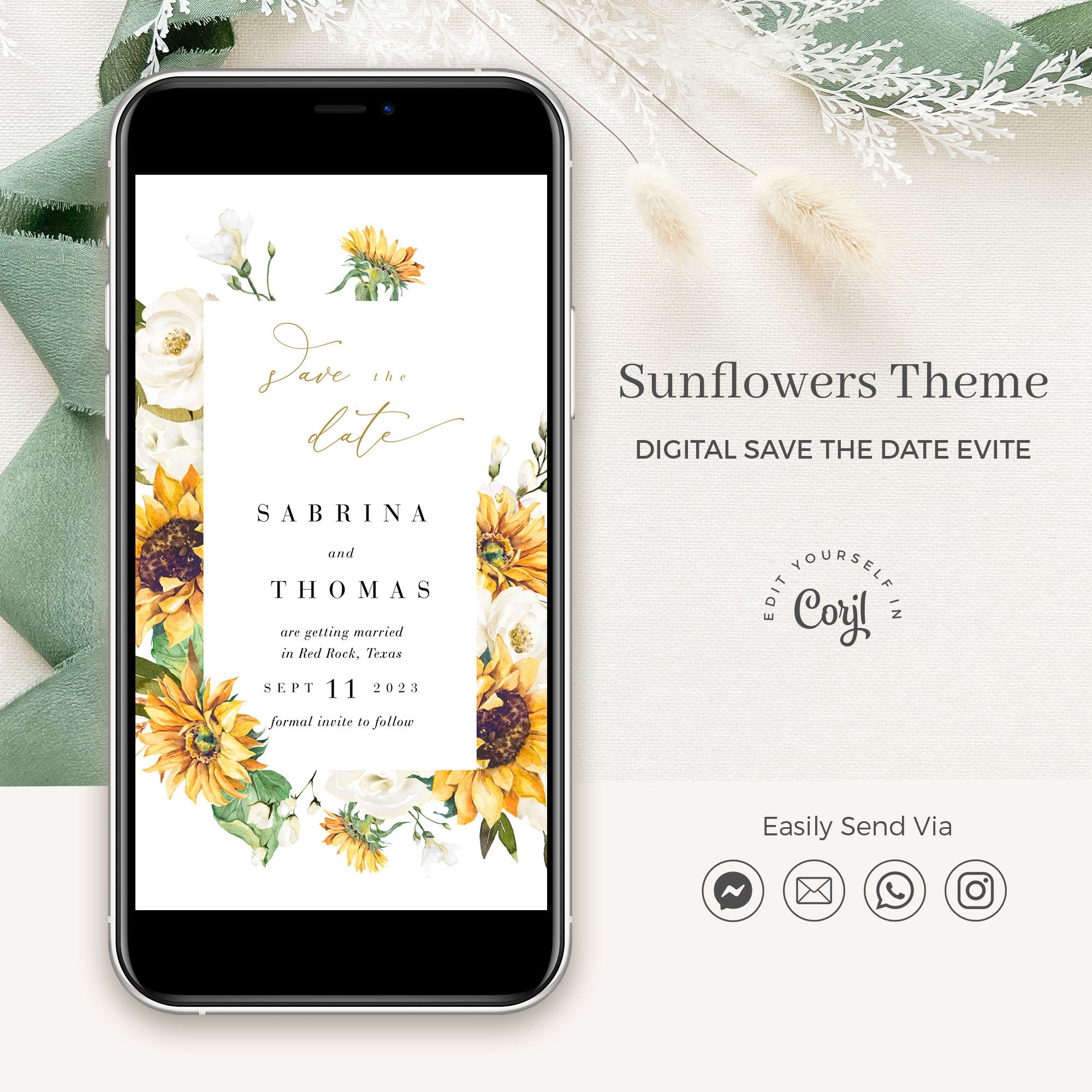 MARISOL Rustic Save the Date Digital