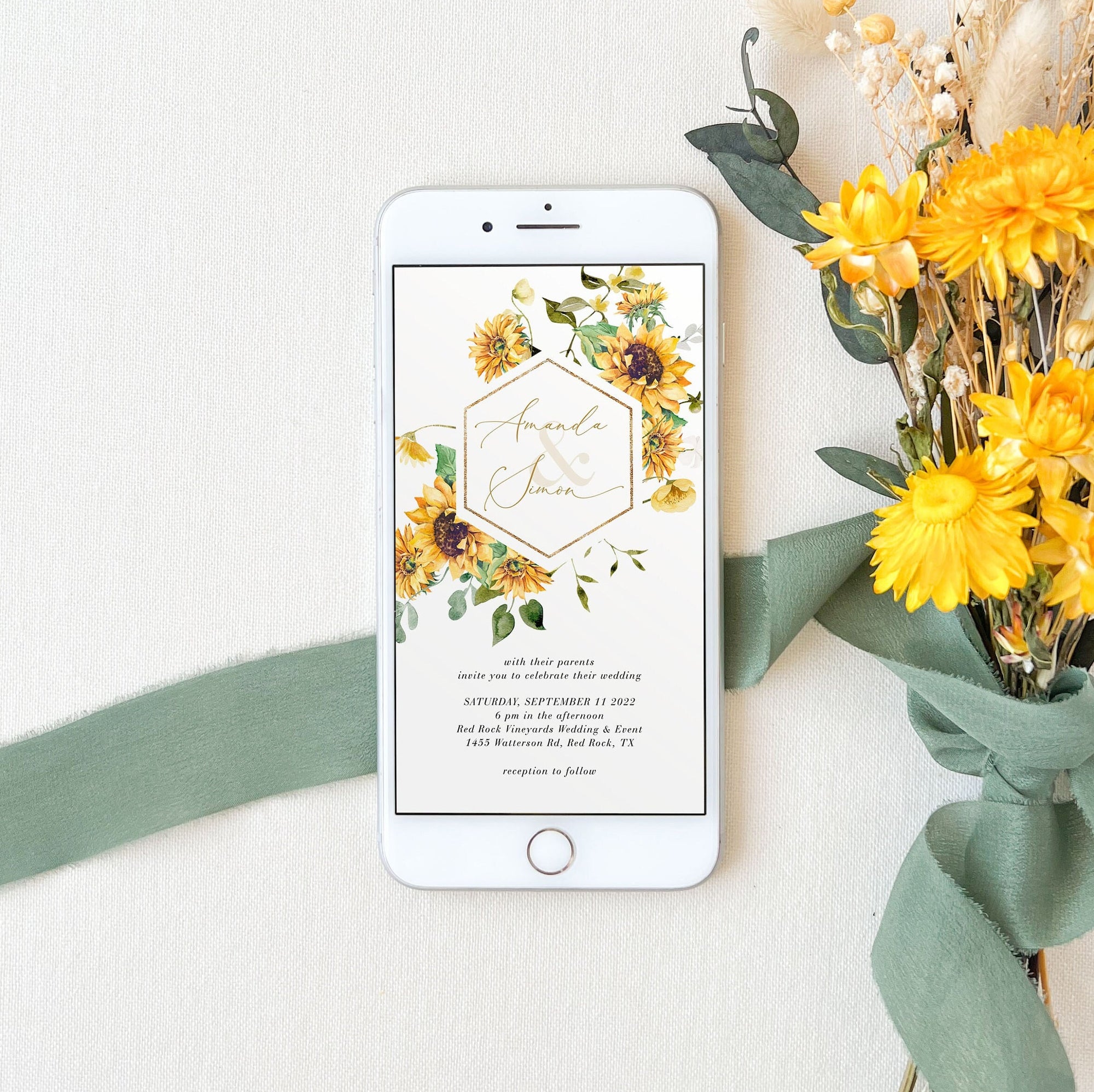 MARISOL Rustic Electronic Wedding Invitation and Rsvp