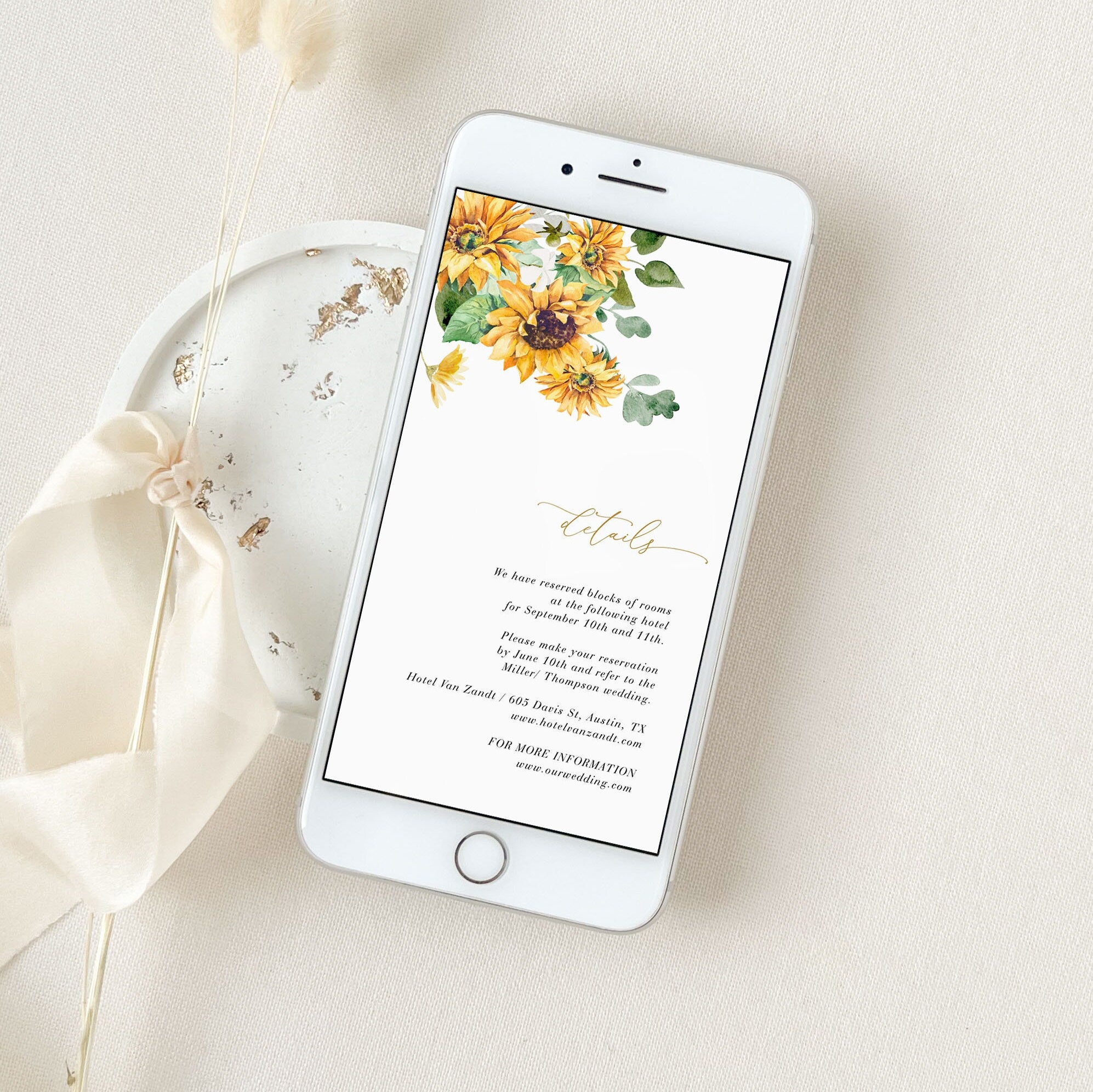 MARISOL Rustic Electronic Wedding Invitation and Rsvp