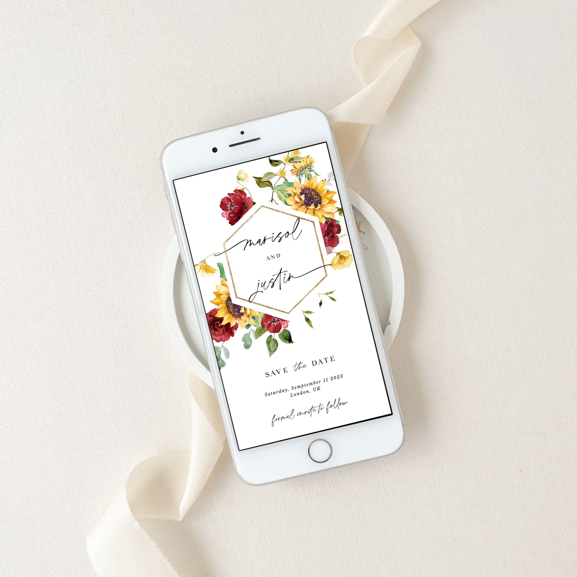 RUBY Rustic Save the Date Electronic Invitation